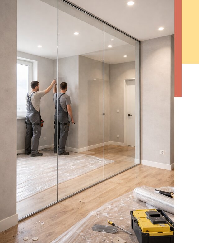 Безрамные стеклянные перегородки в Тынде — монтаж от 9763 руб. | ОТДЕЛОЧНИК-Тнд