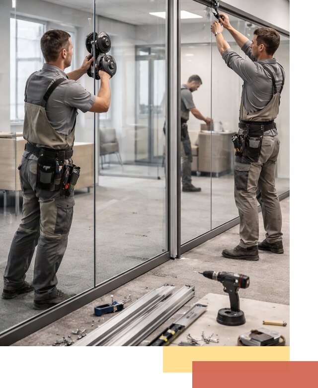 Стеклянные офисные перегородки под ключ в Тынде