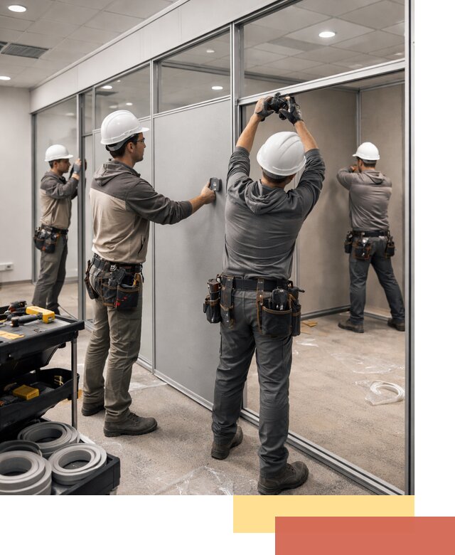 Мобильные офисные перегородки под ключ в Тынде