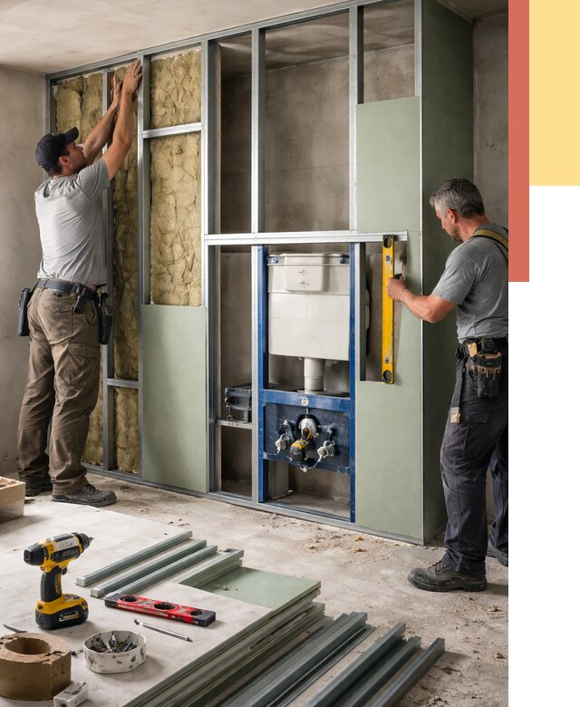 Установка сантехнических перегородок в Тынде от 8735 руб. | ОТДЕЛОЧНИК-Тнд