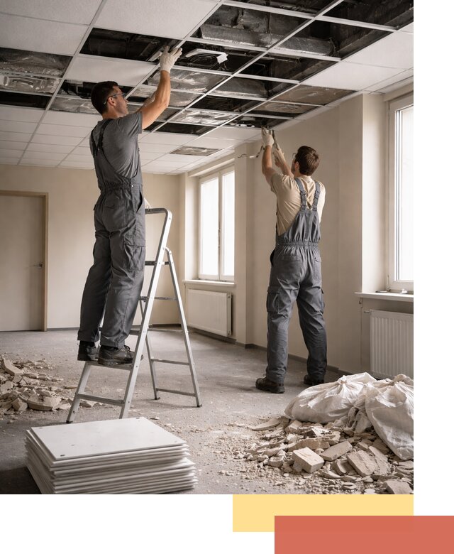 Демонтаж потолков Армстронг профессионально в Тынде