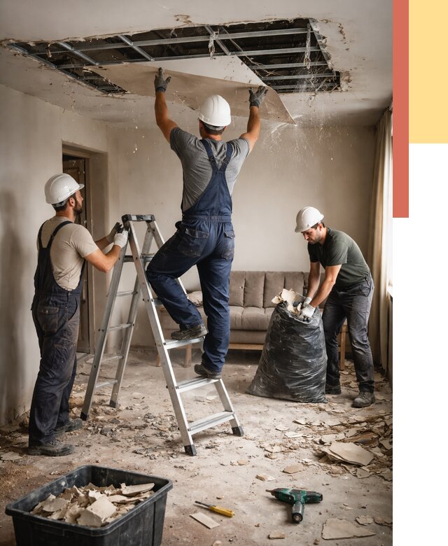 Демонтаж гипсокартонного потолка в Тынде от 432 руб. за м2 — ОТДЕЛОЧНИК-Тнд