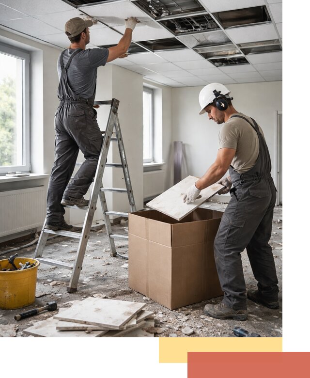 Демонтаж потолочной плитки в Тынде быстро и аккуратно