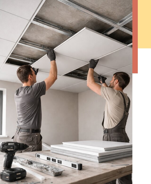 Монтаж кассетного потолка в Тынде от 4625 руб/м2 — установка и сборка | ОТДЕЛОЧНИК-Тнд