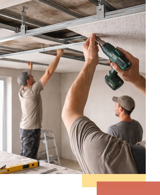 Монтаж акустического потолка в Тынде под ключ