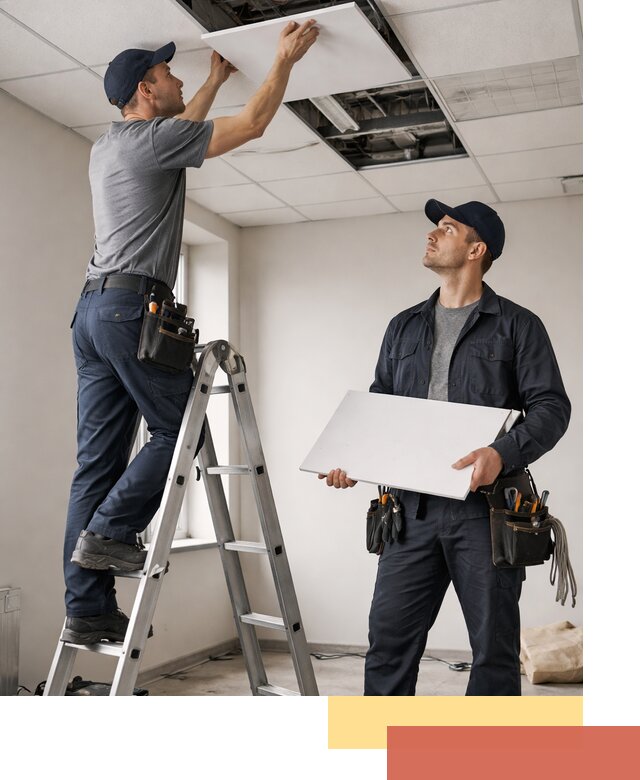 Обслуживание подвесного потолка в Тынде — ремонт и чистка