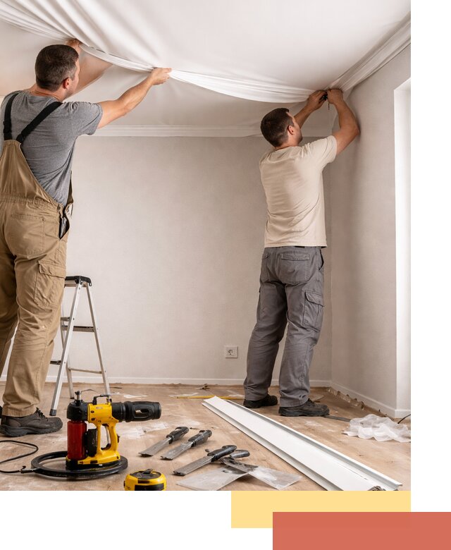 Монтаж ПВХ натяжного потолка в Тынде качественно и быстро