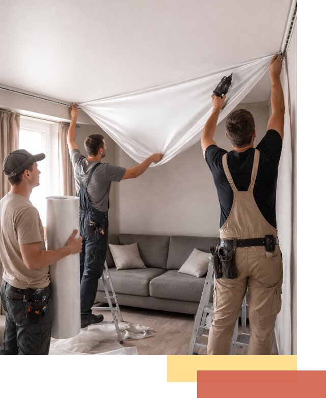 Монтаж сатинового натяжного потолка в Тынде качественно и быстро