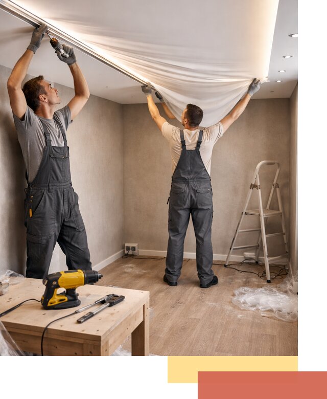 Монтаж натяжного потолка с подсветкой в Тынде цена и сроки