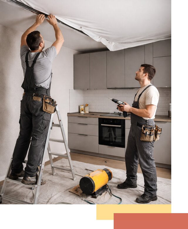 Монтаж натяжного потолка на кухне в Тынде