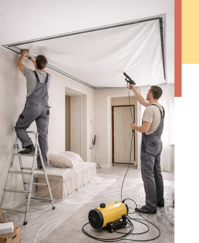 Монтаж натяжного потолка в прихожей в Тынде от 2723 руб. под ключ | ОТДЕЛОЧНИК-Тнд