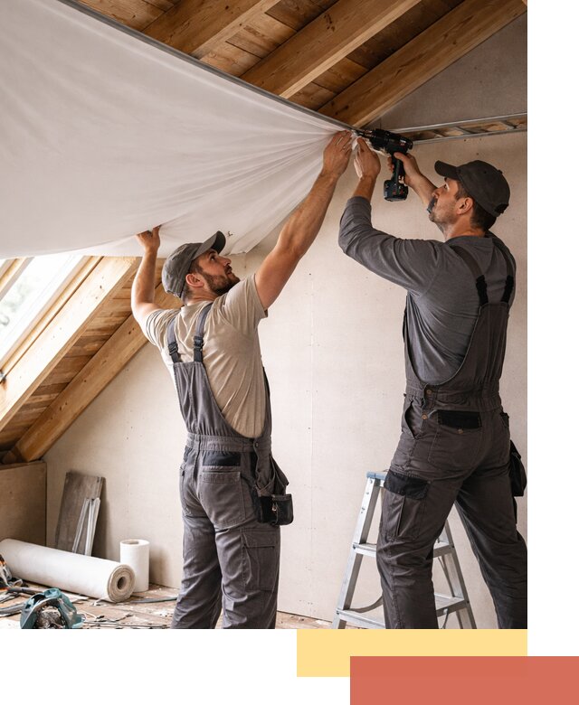 Монтаж натяжного потолка в мансарде в Тынде