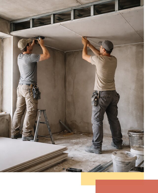 Короб из гипсокартона на потолке под ключ в Тынде