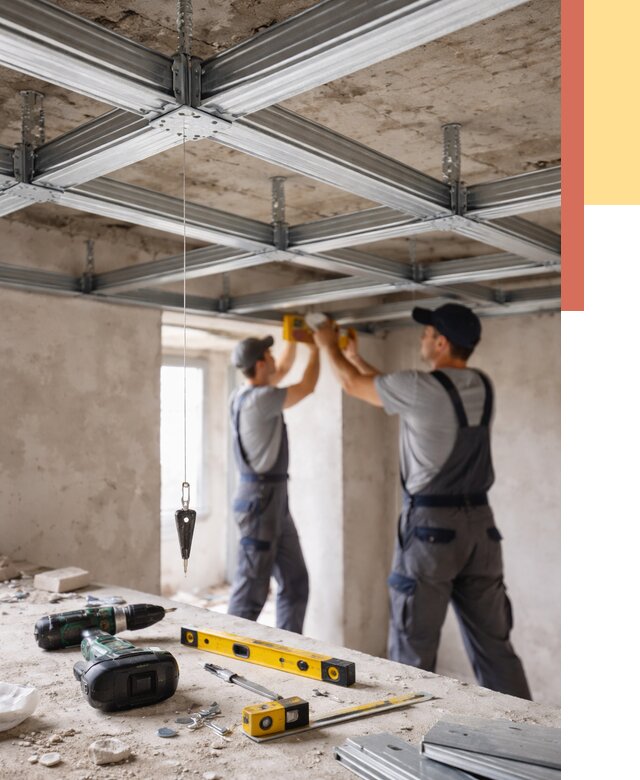 Монтаж каркаса потолка из профиля в Тынде от 4625 руб. — услуги ОТДЕЛОЧНИК-Тнд