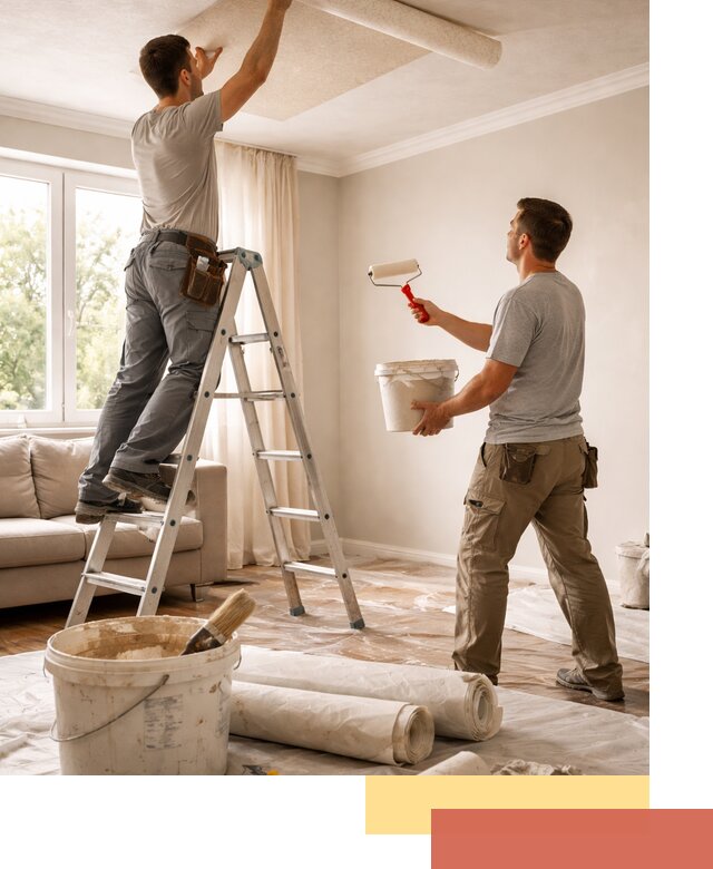 Поклейка обоев на потолок в Тынде — качественно и быстро