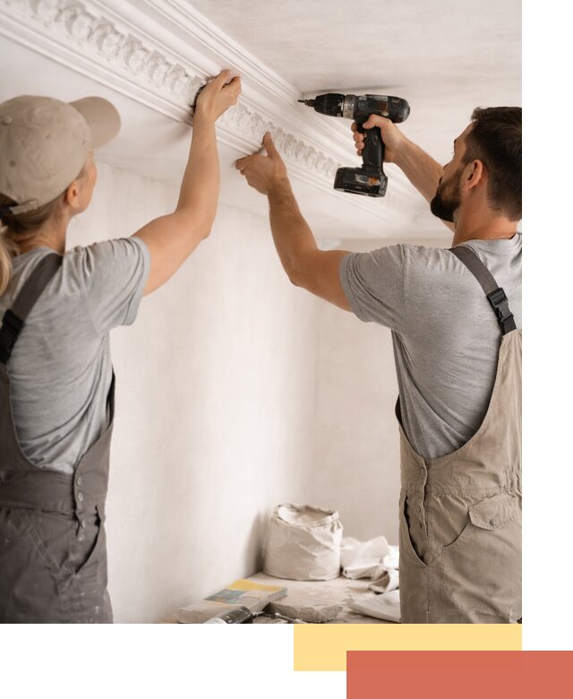 Профессиональный монтаж лепнины на потолок в Тынде