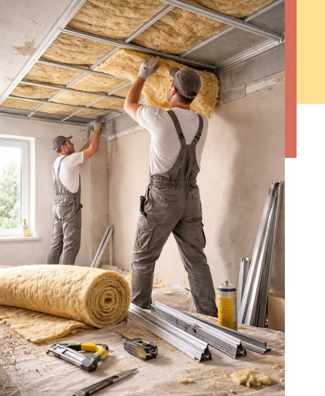 Утепление потолка в Тынде от 7399 руб/м2 — недорого, быстро, под ключ | ОТДЕЛОЧНИК-Тнд