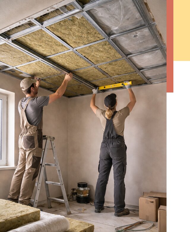 Шумоизоляция потолка в Тынде от 1285 руб. под ключ — услуги ОТДЕЛОЧНИК-Тнд