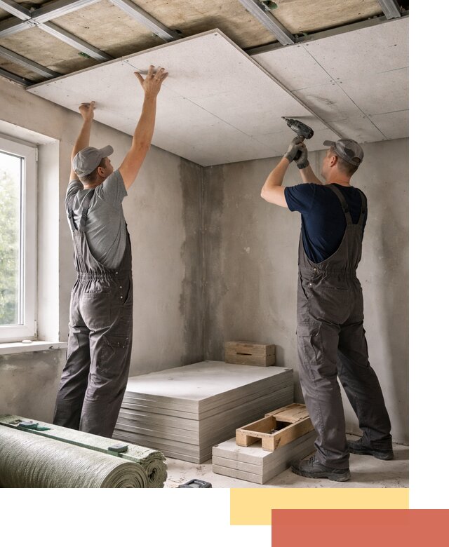 Шумоизоляция потолка панелями ЗИПС в Тынде